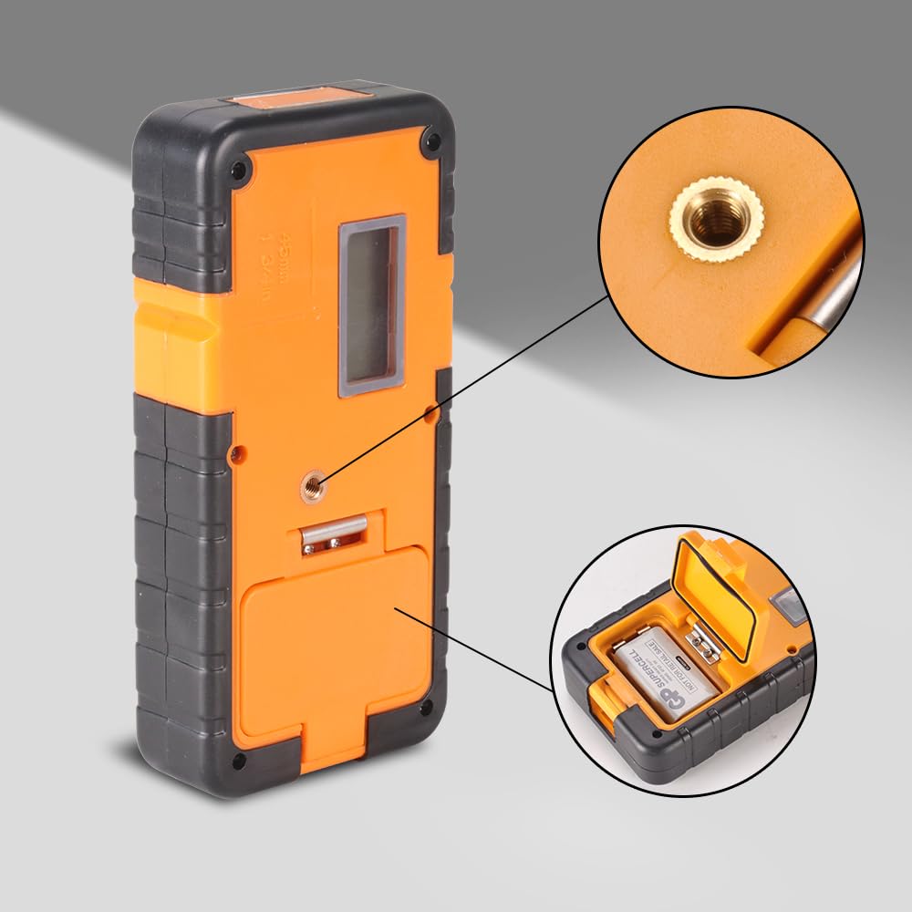 MOUNTLASER Digital Rotary Laser Receiver with Dual Display and Built-In Bubble Level, Compatible with All Red Rotary Lasers - Rod Clamp Included (Green Beam-RD-FT-G) - WoodArtSupply