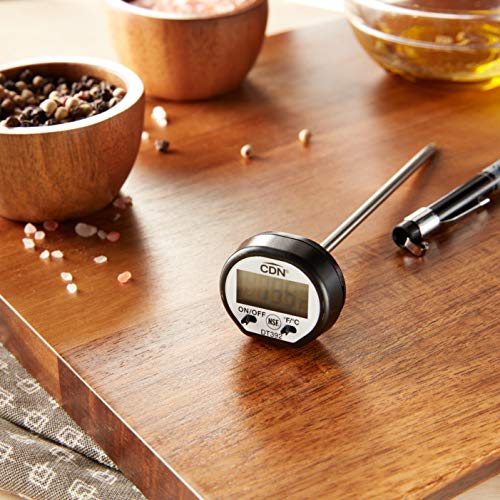 CDN Waterproof Instant Read Digital Thermometer | NSF Certified | ProAccurate® | 5" Stem with Protective Sheath | For Meat, Poultry, Candy | Easy One-Button Operation | DT392