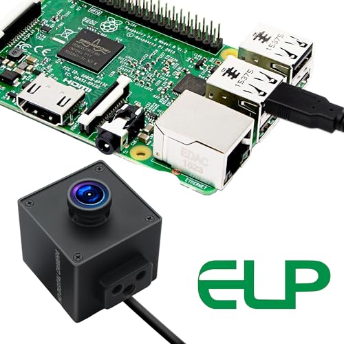 ELP Global Shutter USB Wide Angle Webcam for Computer 1080P 90fps Lightburn Camera for Laser Engraver USB2.0 PC High Frame Security Camera for Raspberry Pi (110 Low Distortion Lens) ELP