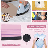DNSGOOR 4" x 8"Heat Press Mat Silicone with Heat Resistant Tape Scrapers,0.12 Inch Thick Washable Double Sided Heat Press Pad for Vinyl Ironing Insulation Transfer Crafting Sublimation Projects DNSGOOR