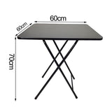 GYMNASTIKA Foldable Dinner Table, Solid MDF Card Table 4 Persons Heavy Duty Square Coffee Table Computer Desk Tea Table Nordic style Writing Table for Home Office(23.62" x 23.62" x 27.56") GYMNASTIKA