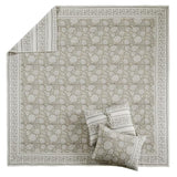 Levtex Home Adare Taupe Reversible Full/Queen Quilt Set (88x92in) and 2 Pillow Shams (26x20in) - Floral Bedding - Taupe White - Cotton Full/Queen Size Quilt Bedding Set - Lightweight, Soft, Pre-Washed Levtex Home