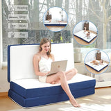 CYMULA Folding Mattress Full Size, Memory Foam 6 inch Tri Portable Trifold Mattress Futon Topper Full with Breathable & Washable Cover, Murphy Bed Guest Bed RV Trips,52"×73"×6" CYMULA