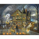Bits and Pieces Set of 4 Jigsaw Puzzles 500 Pieces - Haunted Halloween Set Bits and Pieces