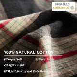 EAVD Vintage Red&Black Plaid Duvet Cover Queen Soft 100% Muslin Cotton Retro Grid Checkered Bedding Set with 2 Pillowcases Reversible Gingham Duvet Cover with Zipper Closure EAVD