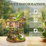 LoreNook Book Nook Kits for Adults, DIY Miniature House with Warm LED Lights, Fantasy Treehouse Booknook, Bookshelf Decor Gifts for Friends - Rowan's Tree House