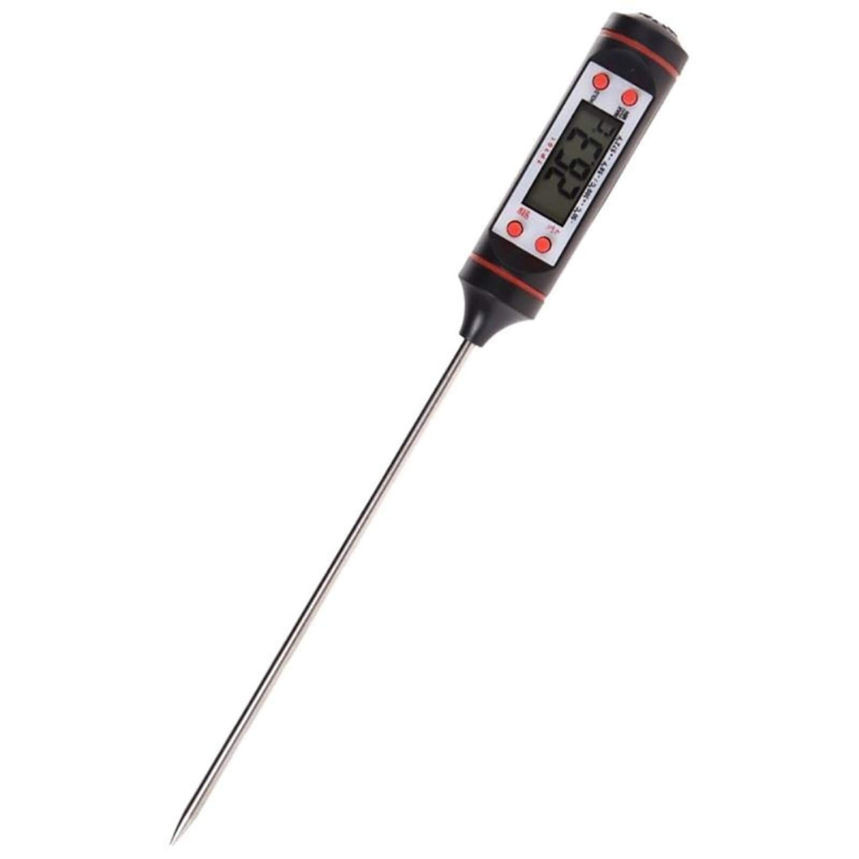 Cooking Thermometer, Kitchen Electronic Digital Thermometer Food Probe for Meat Water Milk - Black Gaweb