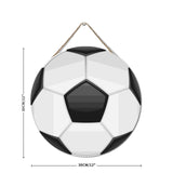 Wooden Sign Soccer Ball Family Sign Wall Hanging Personalized Name Rustic Farmhouse Wood Signs Hanging Wooden Sign Shop Store Salon 12x12in Round Wodevor