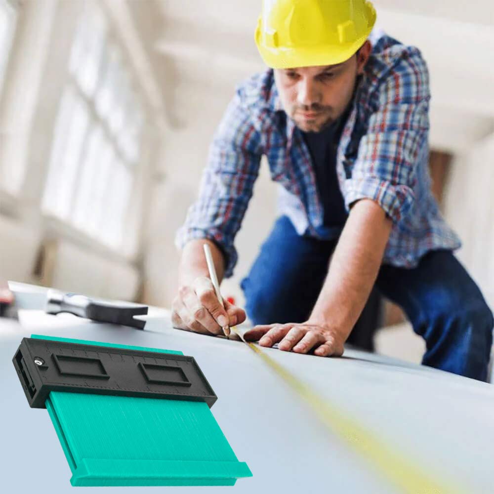 Contour ruler 10x 5.2,5x 5.2 Inch, Widen Plastic Profile Gauge Duplicator, Precisely Copy Irregular Shapes Wood Template Measuring Tool for Perfect Fit and Easy Cutting. SAILHOME