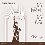 WEEWAY Dark Grey King Bed Frame with Linen Upholstered Headboard & Wooden Slats Support WEEWAY