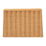 Bali & pari Andrea Natural Rattan Console Table - Handwoven Wicker Accent Table with Pleated Skirt, Boho Coastal Decor bali & pari