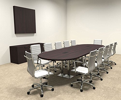 Modern Racetrack Steel Leg 12' Feet Conference Table, OF-CON-CM14 UTM Furniture
