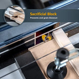 POWERTEC Rail Coping Sled for Router Tables, Professional Precise Cutting Rail for Cabinet Door Joints, Drawer Fronts and Woodworking Tools and Jigs POWERTEC