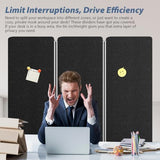 Room Divider Soundproof Privacy Panel with Wheels, 3 Panel Wall Divider (Aluminum Frame) for Room Partition, Folding Room Dividers Space Separation Office Cubicle Wall Divider Sound Proof Separator HOMSCREENER