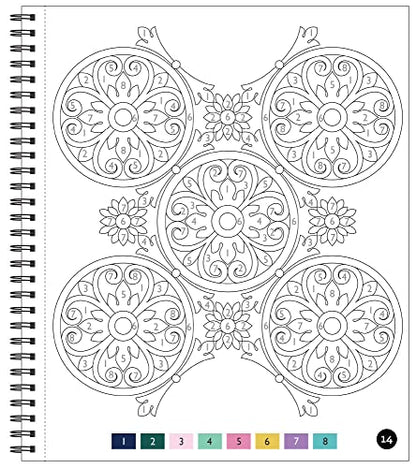 Brain Games - Color by Number - Large Print: Patterns (Stress Free Coloring Book)