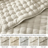WDCOZY Beige Twin Quit Size Bedding Sets with Pillow Sham, Neutral Lightweight Soft Bedspread Coverlet, Quilted Blanket Thin Comforter Bed Cover for All Season, 2 Pieces, 68x90 inches WDCOZY