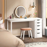 Tribesigns 47 inches Vanity Desk with 5 Drawers (White) Tribesigns