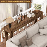 Armocity Console Table, 47" Farmhouse Wood Entryway Table, Sofa Tables Narrow Long Behind Couch, Entry Table for Entrance, Hallway, Living Room, Cracked Oak Armocity