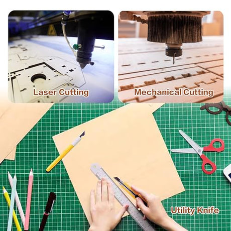 Basswood Sheets 12"x12"x1/8",3mm Basswood for Laser Cutting,Thin Plywood Board Unfinished Wood for Crafts, DIY Architectural Models Making, Wood Engraving (12inchx12inch-1/8-48Packs) Qdpgyuan