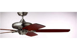 Luminance kathy ireland HOME Carrera Grande Eco 60"" Ceiling Fan Fixture Brushed Steel with Walnut Blades with 6-Speed Wall Control and Downrod | Energy Star Rated Motor | Light Kit Adaptable, Large Luminance