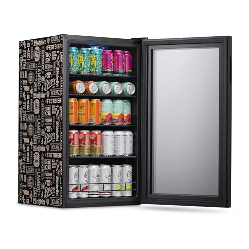 NewAir Beverage Refrigerator Cooler with 126 Can Capacity - Freestanding Mini Bar Beer Fridge for Bedroom, Dorm, Office - Small Refrigerator Cools to 37F Perfect For Beer, Soda, And Drinks NewAir