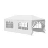 JupiterForce 10x20 Canopy Tent Outdoor Wedding Party Tent with Removable Sidewalls Heavy Duty Waterproof Patio Gazebo Shelter BBQ Pavilion Canopy Cater Event Tents, White(10' x 20') JupiterForce