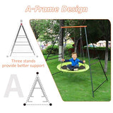 Swing Stand Frame, 550lbs Weight Capacity Swing Stand, Heavy Duty A-Frame Swing, Single Swing Frame for Yoga Hammock Saucer Baby Porch Swing(Swing NOT Included),Orange Fruyyzl