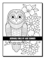 Adorable Owls: An Adult Coloring Book with Cute Owl Portraits, Fun Owl Designs, and Relaxing Mandala Patterns Majosta