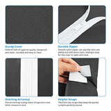 VIPEK V5L Garment Rack Heavy Duty Covered Clothes Rack with Dimmable LED Lights, 3000K Warm White, Portable Closet Wardrobe Freestanding Clothing Rack for Hanging Clothes, White Rack with Black Cover VIPEK