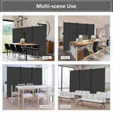 Spurgehom 3 Panel Room Divider Folding Partition Privacy Screens, Freestanding Fabric Room Panel Portable Room Partition Wall Dividers for Home Office Restaurant, 102" W X 71" H (Black) Spurgehom