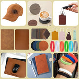 144 PCS Laser Engraving Material Kit, 29 Kinds of Laser Engraving Supplies Including Acrylic, Wood, PU Leather, Glass, Metal, Rock, Fabric, Rubber Materials for Laser Cutter Engraver Mossaestheticoy