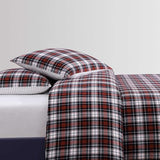 Tommy Hilfiger - Duvet Set, Luxuriously Soft Yarn-Dyed Cotton Bedding with Matching Sham, Plaid Design (Essential Tartan Red, Twin) Tommy Hilfiger