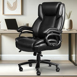 Indulgear 500lbs Big and Tall Office Chair, Heavy Duty Office Chair for Heavy People, High Back Executive Desk Chair with Adjustable Lumbar Support,Quiet Rubber Wheel,Pocket Spring Cushion Indulgear