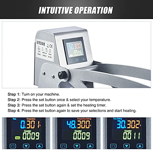 CREWORKS Auto Open Heat Press Machine with Slide Out Base, 16x20 Inch Clamshell Heat Press, Digital Clam Heat Press for T Shirts Bags Mouse Pads, Home Heat Transfer Machine for Gifts Charity CREWORKS