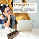 Personalized Passion - Wooden Desk Organizers for Home & School | Perfect Sized Wooden Pencil Holder with 3 Compartments | Personalized Name Wooden Organizer for Pen, Stationary, & Office Personalized Passion