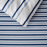 Eddie Bauer - Twin Duvet Cover Set, Luxuriously Soft Bedding with Matching Sham, Buttons & Corner Ties to Ensure Placement (Cooper Stripe Blue, Twin) Eddie Bauer