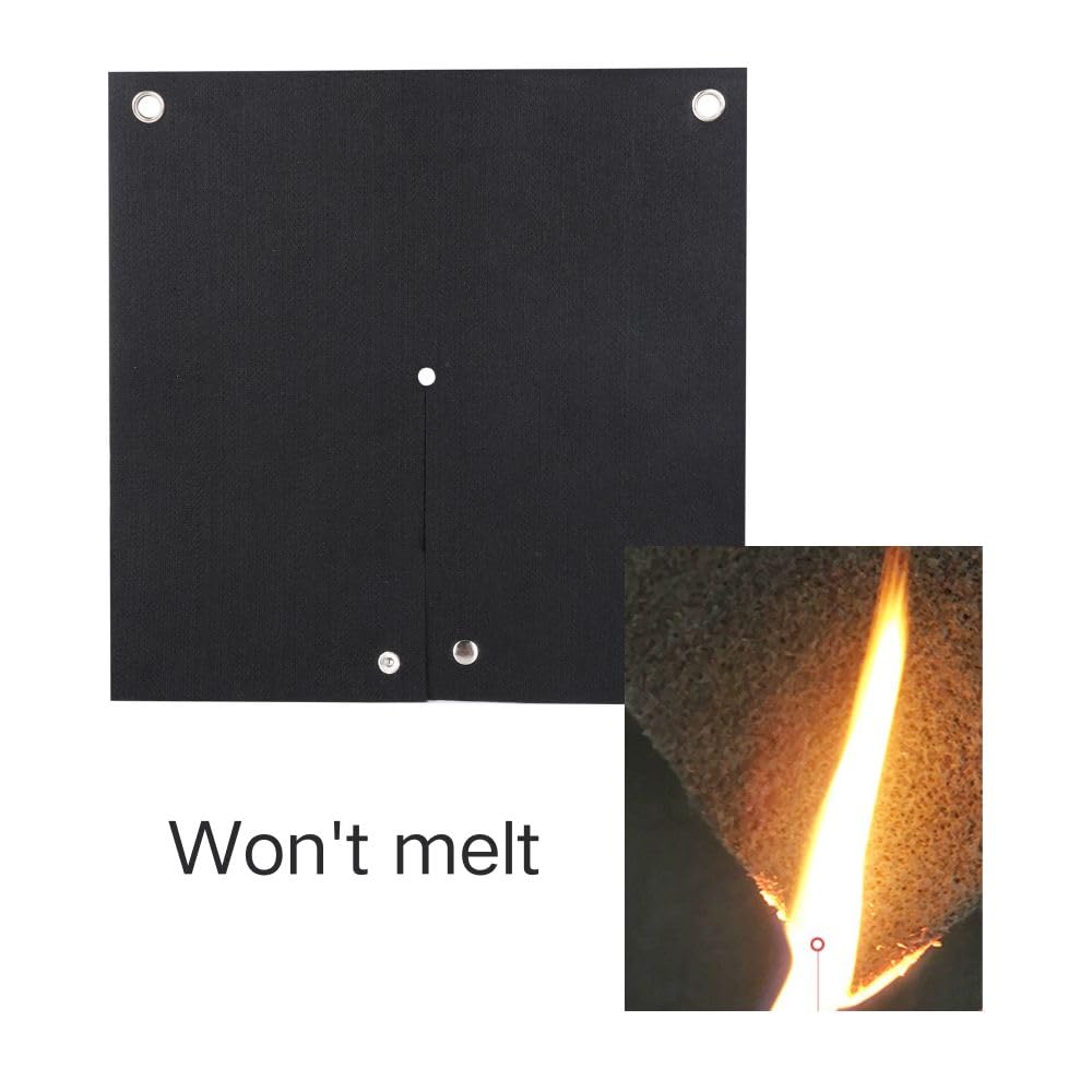 UBEISITO 3PCS Welding Blanket Fireproof Mat 12''x12''Up To 1800°F Heat Resistant Flame Retardant Protector for Plumbing Hole Propane Torch,Carbon Felt Blanket for Brazing Soldering Pad for Copper Pipe UBEISITO