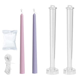2-Pack Classic Tall Taper Candle Mold,Clear Plastic Pillar Candlestick Mold for Church Christmas Candlelight Dinner Valentine's Day (10.24inch) Ruiao