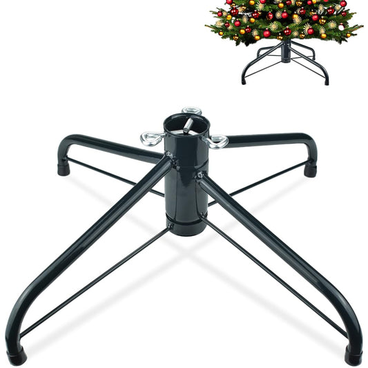 Vanleonet Christmas Tree Stand,Universal Folding Xmas Tree Base, Replacement Metal Tree Stand Base for 4-8Ft Christmas Artificial Trees, Fits 0.5-1.57In Tree Pole