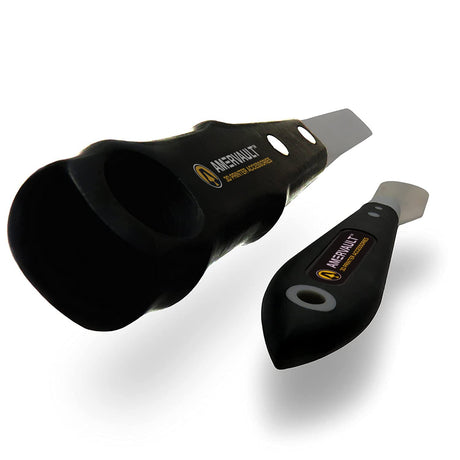 Premium 3D Print Removal Tool Kit - Durable 3D Printer Tools with Sturdy Comfort Grips, Sharp and Hardened Blades for Easy Separation of Prints, Knife and Spatula Set of 2 - Enhanced Version AMERVAULT