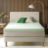 ZINUS 3 Inch Green Tea Memory Foam Mattress Topper, Smaller, More Convenient WonderBox Packaging, Pressure-Relieving Layers, CertiPUR-US Certified, Queen Zinus