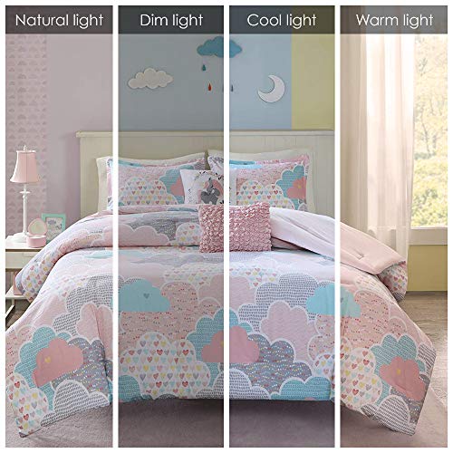 Intelligent Design Kids Comforter Vibrant Fun and Playful Unicorn Print Down Alternative All Season Children Bedding-Set, Girls Bedroom Décor, Twin/Twin XL, Cloud Pink with 2 dec pillows Intelligent Design