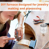 Sand Casting Sandbox, Aluminum Alloy Delft Clay Casting Molds, Small DIY Metal Jewelry Casting Mold, High Temperature Jewelry Ring Casting Sandbox Melting Pot for Jewelry Makers VINGVO