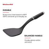 KitchenAid - KO001OHOBA KitchenAid Gourmet Large Solid Turner, one size, Matte Black KitchenAid