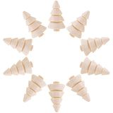 EXCEART Mini Wooden Christmas Tree, 10Pcs Unfinished Wood Miniature Trees for Christmas Crafts Peg People Nature Table Small World Play Holiday Xmas Party Favor Gifts EXCEART
