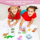 3D Pen Printing Template, 20 Sheets 3D Printer Drawing Graffiti, 3D Painting Paper Stencils with a PVC Transparent Board, for Kids Christmas Birthday DIY Gifts, Vomika Vomika