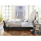 BOWERY HILL Traditional Multi-Step Molasses King Wood 6-Piece Sleigh Bedroom Set BOWERY HILL