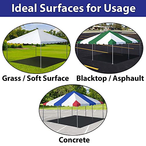 Party Tents Direct 20'x20' Weekender West Coast Tent Frame Party Tent (White) PVC Top with Storage Bag - Tents for Parties, Weddings, Birthdays, Banquets, Fiestas, Workshop, Outdoor Event Party Tents Direct