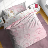 Jay Franco Hello Kitty Full Comforter Set - 7 Piece Bedding Includes Sheet Set & Pillow Covers - Super Soft Pink Bedding Jay Franco