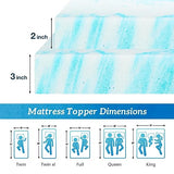 Mattress Topper Twin XL, 3 Inch Thick Memory Foam Gel Infused Cooling Toppers Pad for Twin XL Size Bed, Sleeper Sofa, RV, Camper, CertiPUR US Certified, Ventilated and Breathable Sweetcrispy